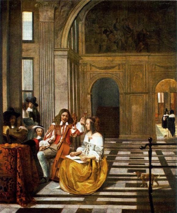 Company Making Music by Pieter de Hooch 